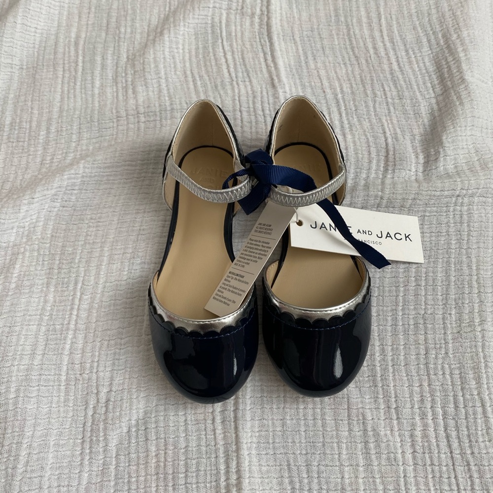 Janie and Jack navy blue shoes